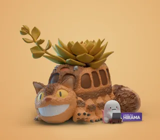 Catbus From Totoro Flower Pot / Organizer