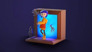 Coraline Lamp Diorama