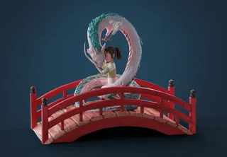 Haku And Chihiro Diorama