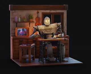 Iron Giant Diorama